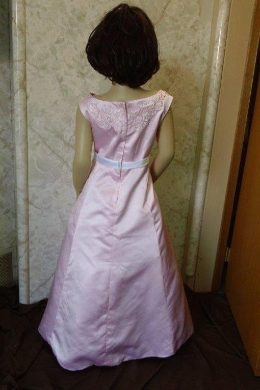 long beaded embroidered flower girl dress